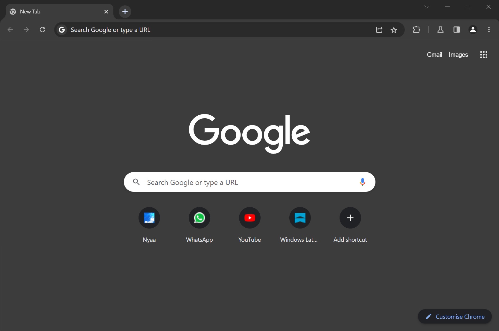 Google Chrome Refresh homepage