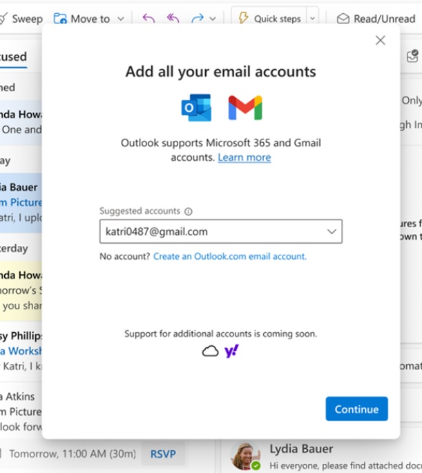 New Outlook gmail