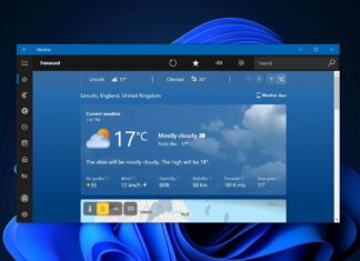 Windows 11 Weather app
